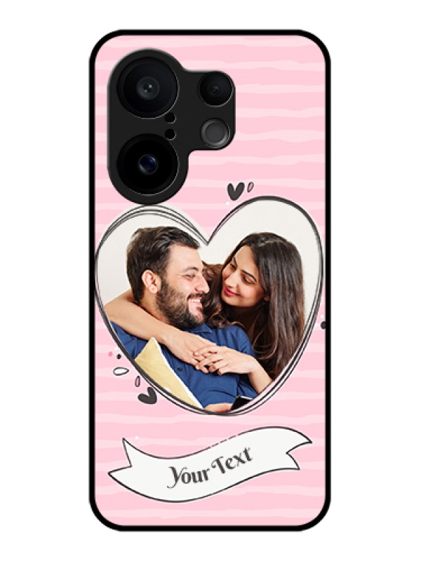 Custom Vivo X200 FE 5G Custom Glass Phone Case - Vintage Heart Design