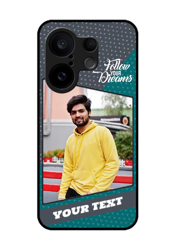 Vivo X200 FE 5G Custom Glass Phone Case - Background Pattern Design With Quote