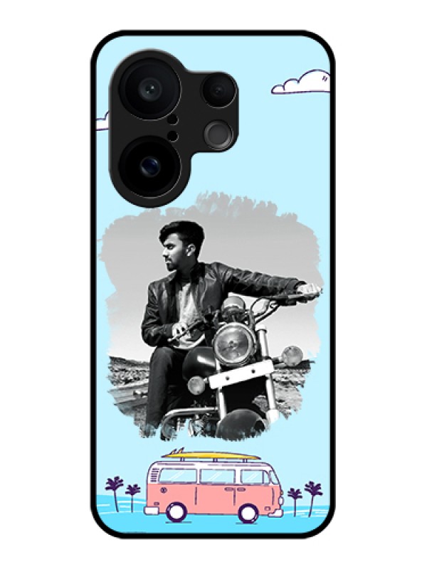 Custom Vivo X200 FE 5G Custom Glass Phone Case - Travel & Adventure Design
