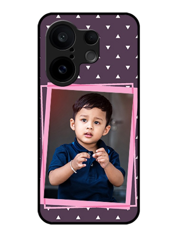 Custom Vivo X200 FE 5G Custom Glass Phone Case - Triangle Pattern Dotted Design