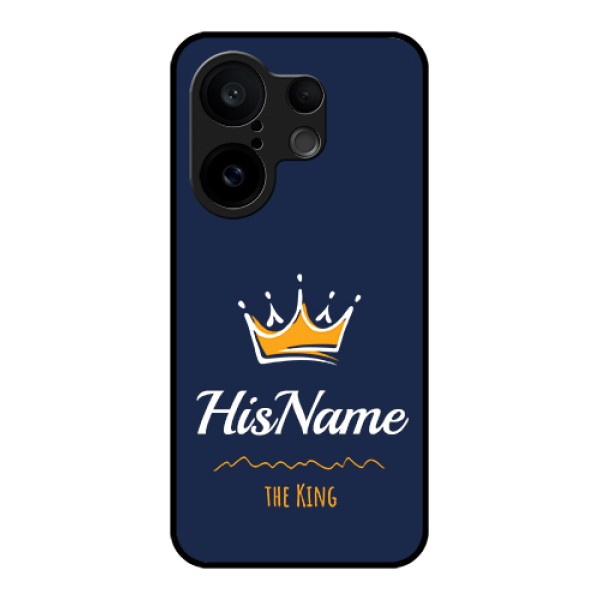 Vivo X200 FE 5G Custom Glass Phone Case - King With Name Design