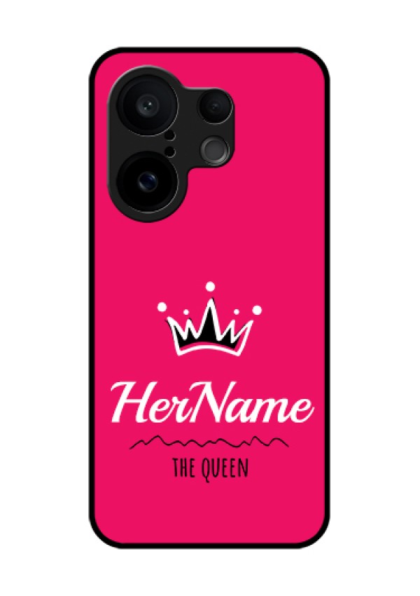 Vivo X200 FE 5G Custom Glass Phone Case - Queen With Name Design