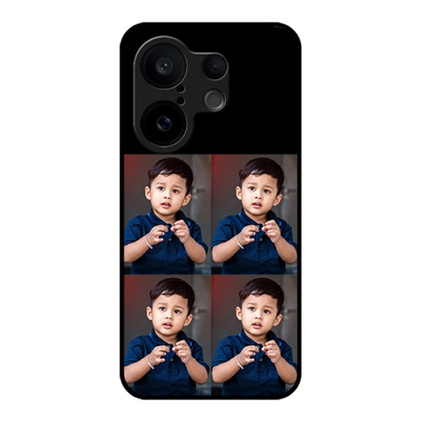 Vivo X200 FE 5G Custom Glass Phone Case - 4 Image Holder Design