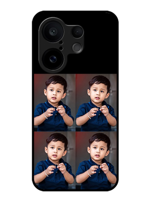 Custom Vivo X200 FE 5G Custom Glass Phone Case - 4 Image Holder Design