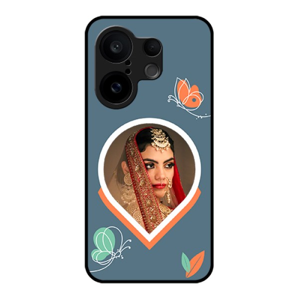 Vivo X200 FE 5G Custom Glass Phone Case - Droplet Butterflies Design