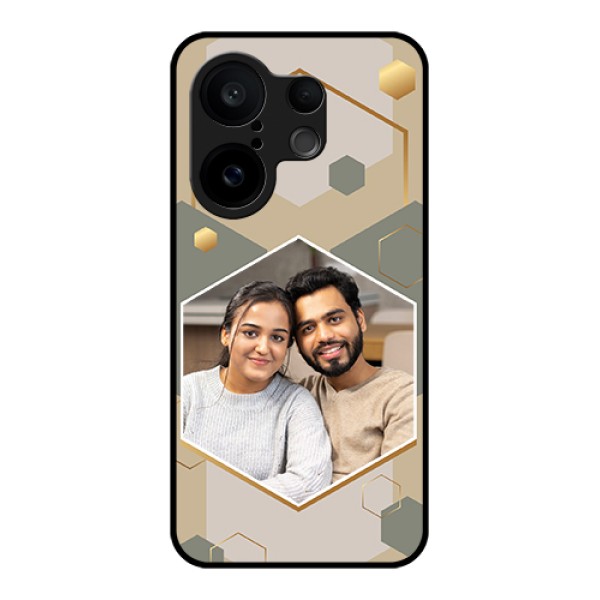 Vivo X200 FE 5G Custom Glass Phone Case - Stylish Hexagon Pattern Design Vivo X200 FE 5G Custom Glass Phone Case - Stylish Hexagon Pattern Design