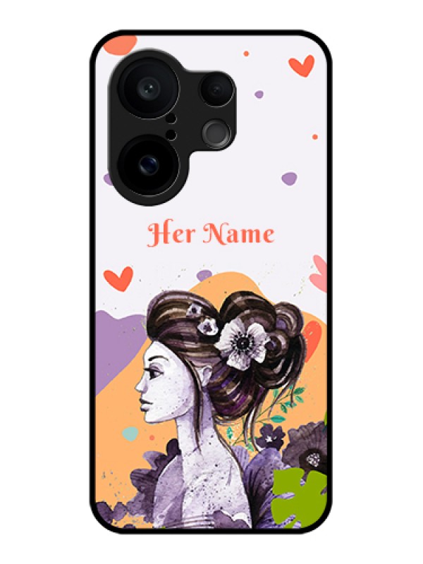 Custom Vivo X200 FE 5G Custom Glass Phone Case - Woman And Nature Design