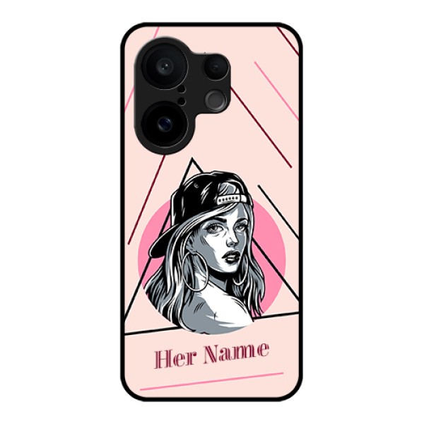 Vivo X200 FE 5G Custom Glass Phone Case - Rockstar Girl Design
