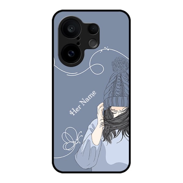 Vivo X200 FE 5G Custom Glass Phone Case - Girl In Winter Outfit Design Vivo X200 FE 5G Custom Glass Phone Case - Girl In Winter Outfit Design