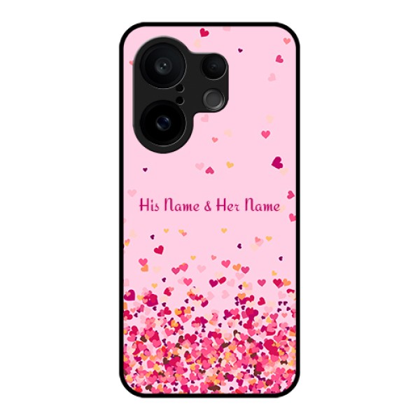 Vivo X200 FE 5G Custom Glass Phone Case - Floating Hearts Design