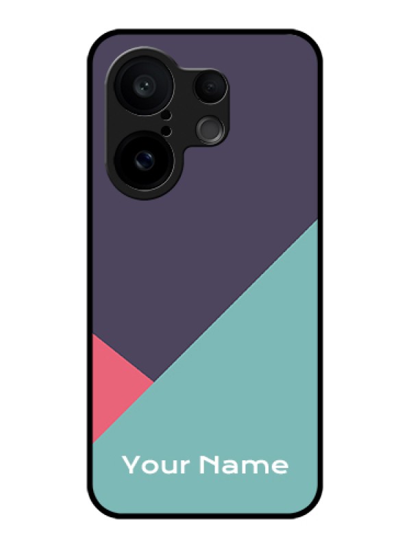 Custom Vivo X200 FE 5G Custom Glass Phone Case - Tri Color Abstract Design