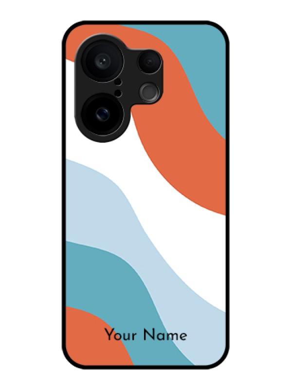 Custom Vivo X200 FE 5G Custom Glass Phone Case - Coloured Waves Design