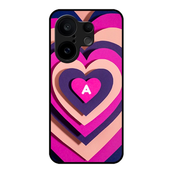 Vivo X200 FE 5G Custom Glass Phone Case - Cute Heart Pattern Design