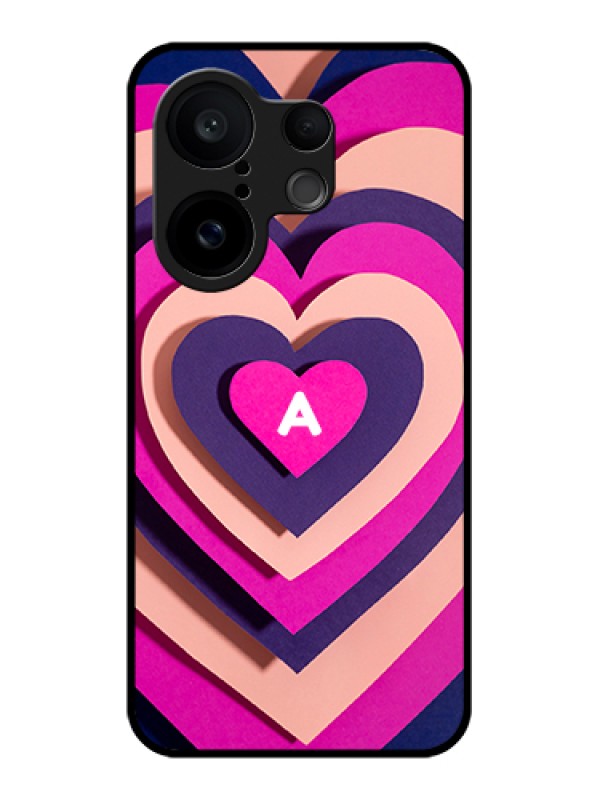 Custom Vivo X200 FE 5G Custom Glass Phone Case - Cute Heart Pattern Design