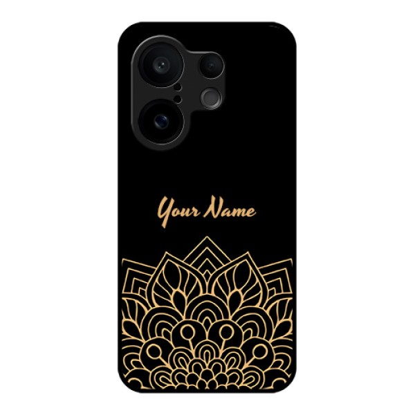 Vivo X200 FE 5G Custom Glass Phone Case - Golden Mandala Design