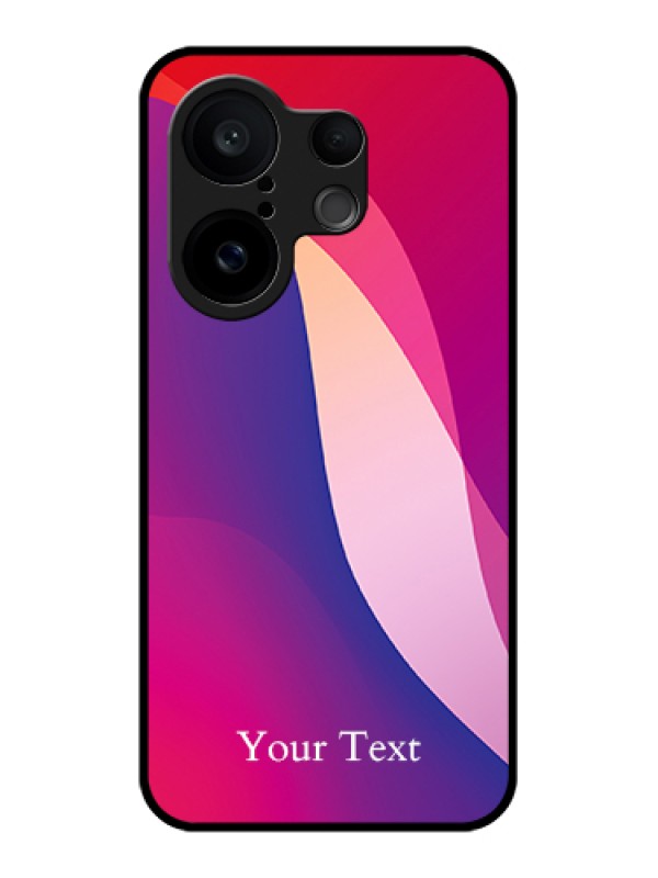 Custom Vivo X200 FE 5G Custom Glass Phone Case - Digital Abstract Overlap Design