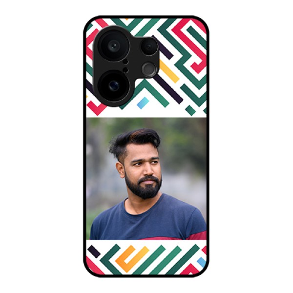 Vivo X200 FE 5G Custom Glass Phone Case - Colorful Maze Pattern Design