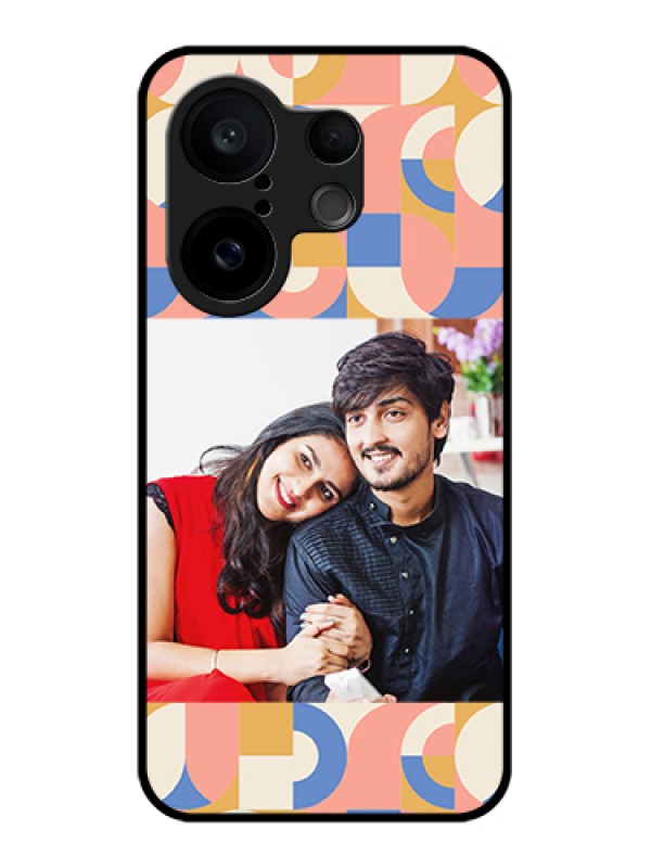 Custom Vivo X200 FE 5G Custom Glass Phone Case - Semi - Circle Maze Pattern Design