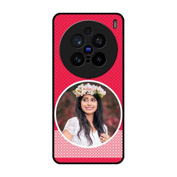 Vivo X200 Pro 5G Custom Glass Phone CasePink Color Pattern Design