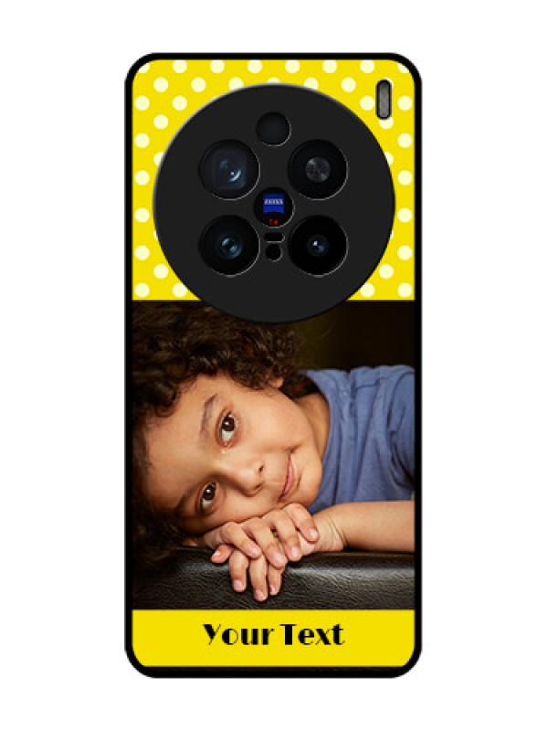 Custom Vivo X200 Pro 5G Custom Glass Phone CaseBright Yellow Case Design