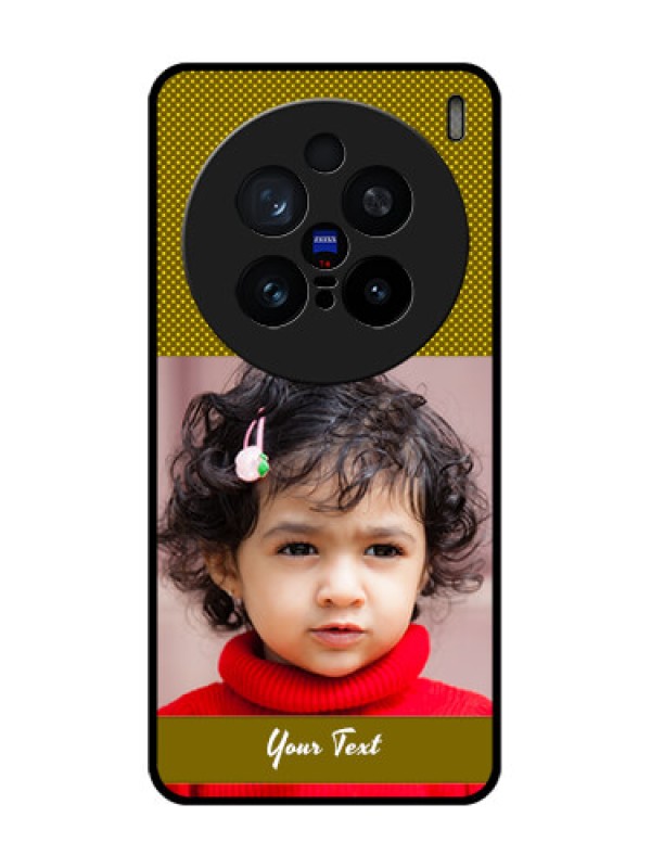 Custom Vivo X200 Pro 5G Custom Glass Phone CaseSimple Green Color Design