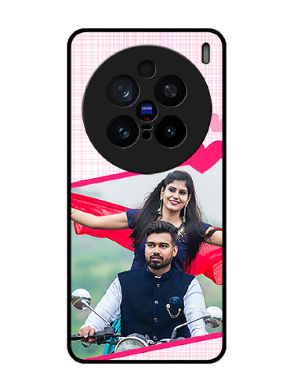 Custom Vivo X200 Pro 5G Custom Glass Phone CaseLove Shape Heart Design