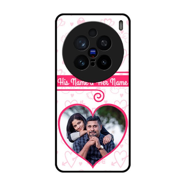 Vivo X200 Pro 5G Custom Glass Phone CaseHeart Shape Love Design