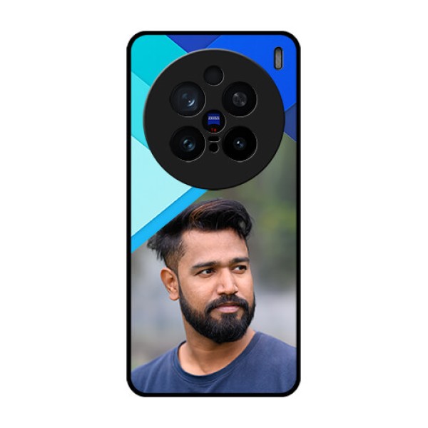 Vivo X200 Pro 5G Custom Glass Phone CaseBlue Pattern Design