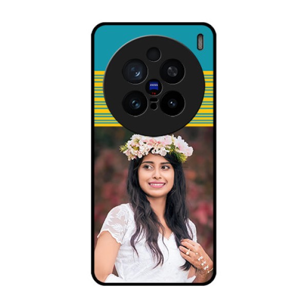 Vivo X200 Pro 5G Custom Glass Phone CaseYellow and Blue Design