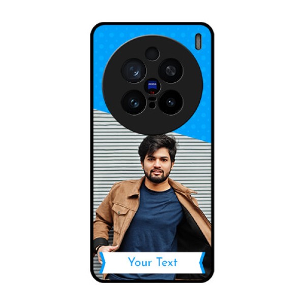 Vivo X200 Pro 5G Custom Glass Phone CaseSimple Blue Color Design