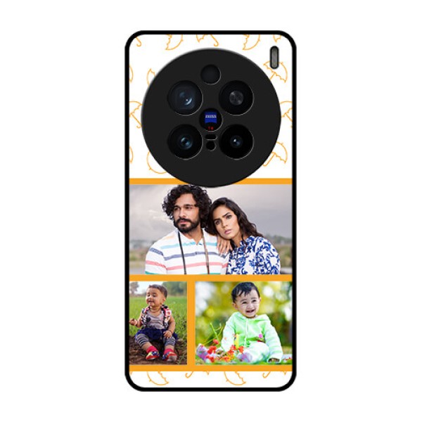 Vivo X200 Pro 5G Custom Glass Phone CaseYellow Pattern Design