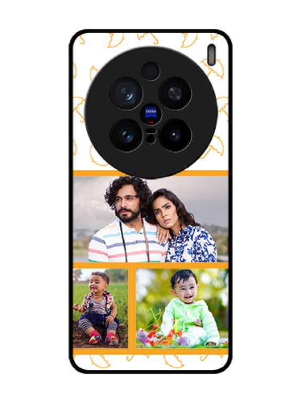 Custom Vivo X200 Pro 5G Custom Glass Phone CaseYellow Pattern Design