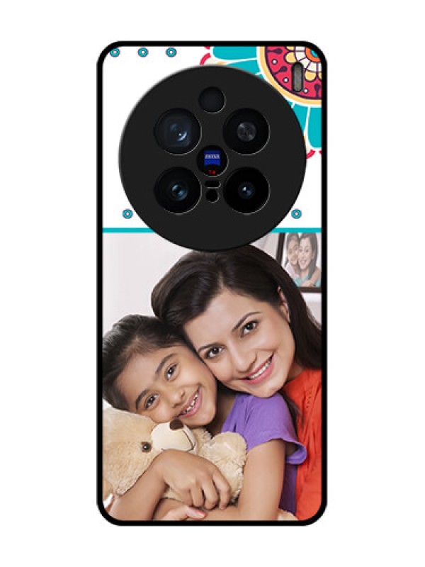 Custom Vivo X200 Pro 5G Custom Glass Phone CaseFlower Design