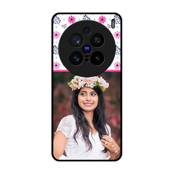 Vivo X200 Pro 5G Custom Glass Phone CaseColorful Flower Design