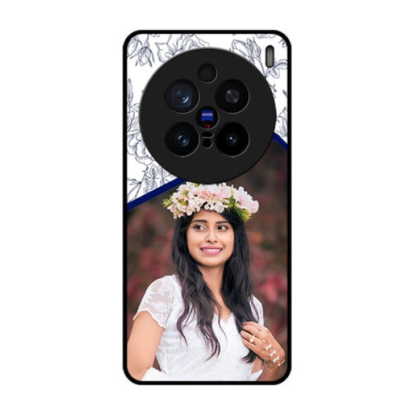 Vivo X200 Pro 5G Custom Glass Phone CaseClassy Floral Design