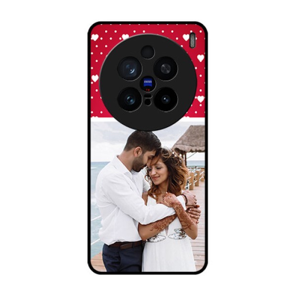 Vivo X200 Pro 5G Custom Glass Phone CaseHearts Mobile Case Design