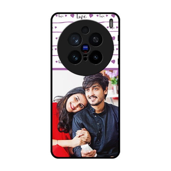 Vivo X200 Pro 5G Custom Glass Phone CaseCouples Heart Design