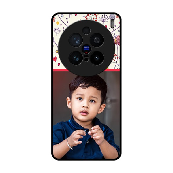 Vivo X200 Pro 5G Custom Glass Phone CasePremium Floral Design