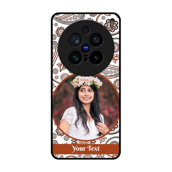 Vivo X200 Pro 5G Custom Glass Phone CaseAbstract Flower Design