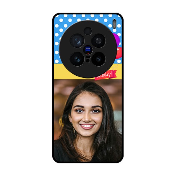 Vivo X200 Pro 5G Custom Glass Phone CaseHappy Birthday Design