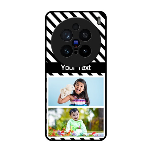 Vivo X200 Pro 5G Custom Glass Phone CaseBlack And White Stripes Design Vivo X200 Pro 5G Custom Glass Phone CaseBlack And White Stripes Design