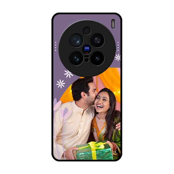 Vivo X200 Pro 5G Custom Glass Phone CaseLavender Flowers Design