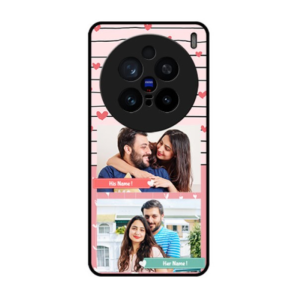 Vivo X200 Pro 5G Custom Glass Phone CasePhoto With Heart Design