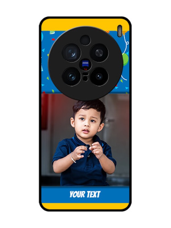 Custom Vivo X200 Pro 5G Custom Glass Phone CaseBirthday Wishes Design