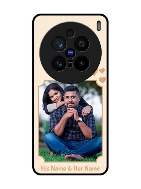 Custom Vivo X200 Pro 5G Custom Glass Phone CaseWith Confetti Love Design