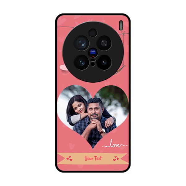 Vivo X200 Pro 5G Custom Glass Phone CasePeach Color Love Design