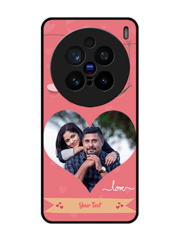 Custom Vivo X200 Pro 5G Custom Glass Phone CasePeach Color Love Design