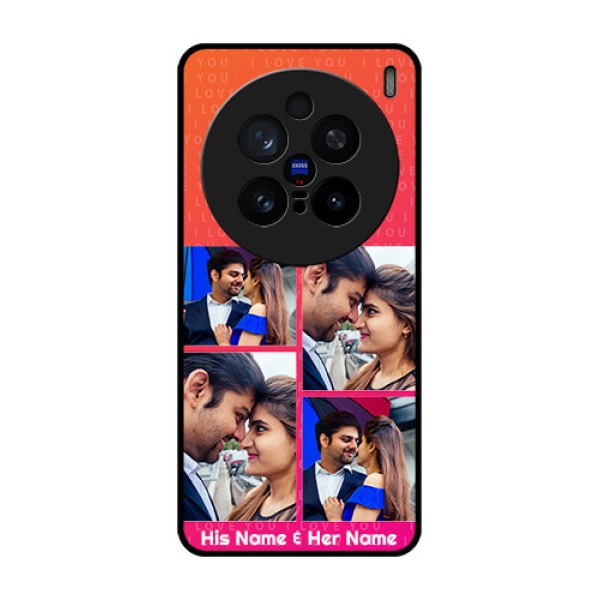 Vivo X200 Pro 5G Custom Glass Phone CaseI Love You Pink Design