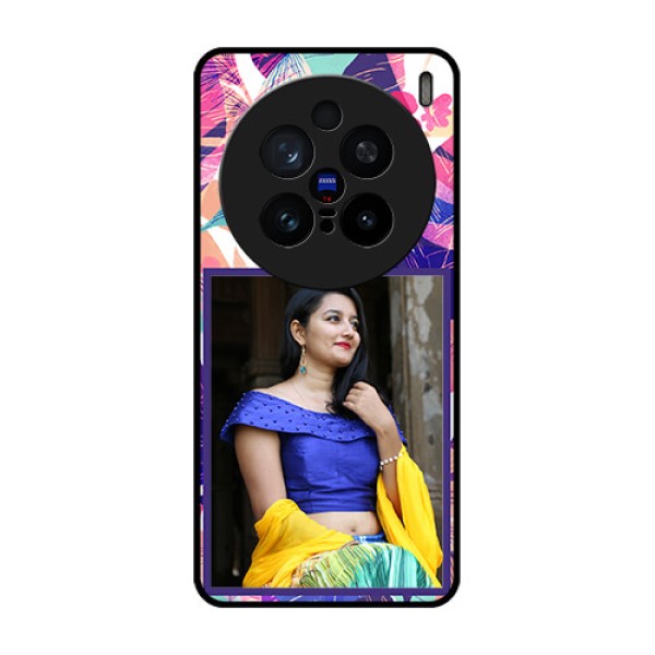 Vivo X200 Pro 5G Custom Glass Phone CaseAbstract Floral Design