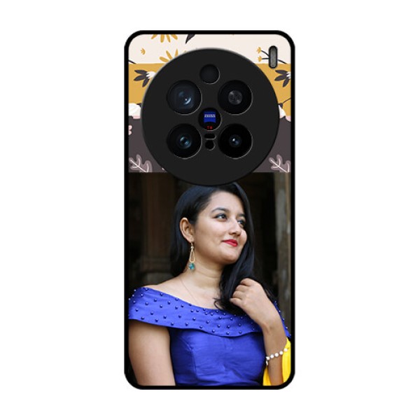 Vivo X200 Pro 5G Custom Glass Phone CaseStylish Floral Design